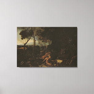 Landscape with St. Jerome Canvas Print