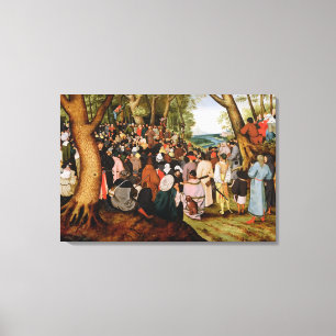 Landscape with St. John the Baptist Preaching Canvas Print