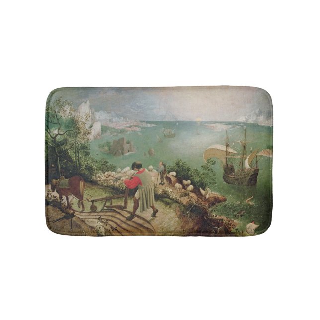 Landscape with the Fall of Icarus, c.1555 Bath Mat (Front)