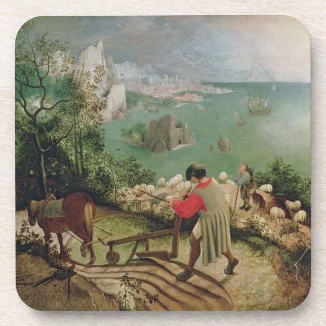 Landscape with the Fall of Icarus, c.1555 Coaster (Front)