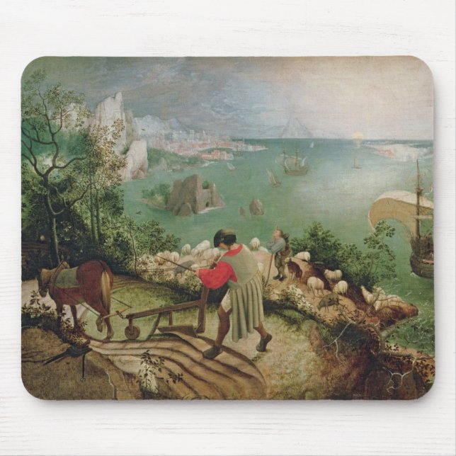 Landscape with the Fall of Icarus, c.1555 Mouse Pad (Front)