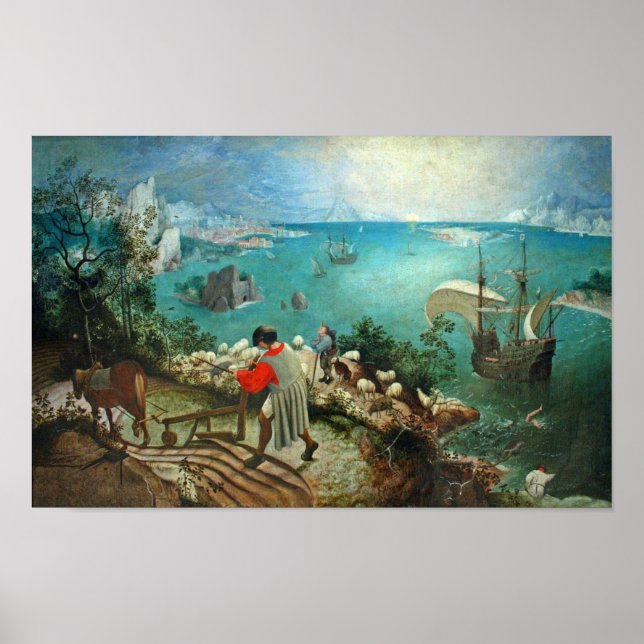 Landscape with the Fall of Icarus Pieter Bruegel Poster (Front)