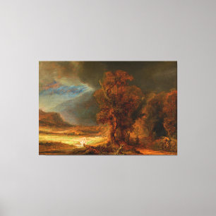 Landscape with the Good Samaritan by Rembrandt Canvas Print