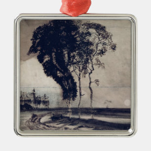 Landscape with Three Trees, 1850 Metal Tree Decoration