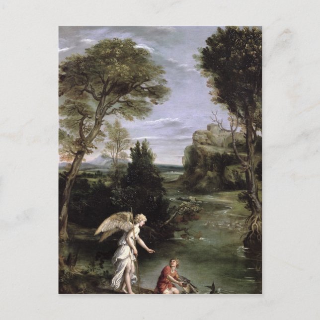 Landscape with Tobias laying hold of the Fish Postcard (Front)