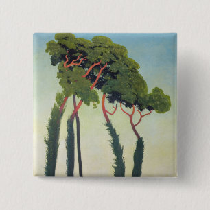 Landscape with Trees, 1911 15 Cm Square Badge