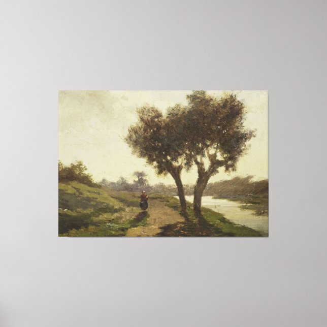 Landscape with two Trees, Paul Joseph Constantin G Canvas Print (Front)