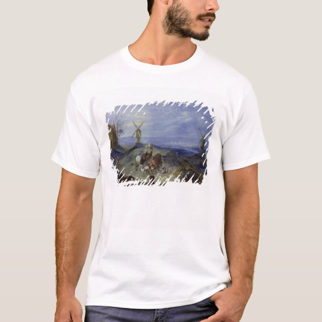 Landscape with Two Windmills, 1612 T-Shirt (Front)