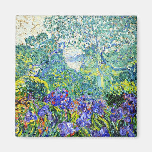 Landscape with Violet Irises Magnet