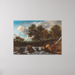 Landscape with Waterfall, Jacob Isaacksz Canvas Print