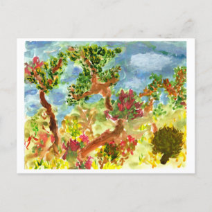 Landscape with wild trees #1 postcard