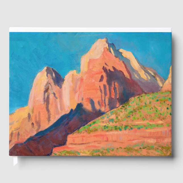 Landscape, Zion National Park by Maynard Dixon Guest Book (Front)