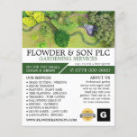 Landscaped Gardening Service, Horticulturist Flyer<br><div class="desc">Landscaped Gardening Service,  Horticulturist Advertising Flyer by The Business Card Store.</div>