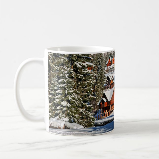 Landscapemountain,ski,snow,winter,active,air,cold, Coffee Mug (Left)
