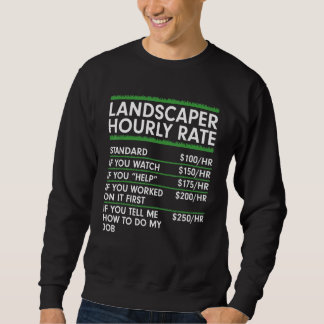 Landscaper Hourly Rate Sweatshirt