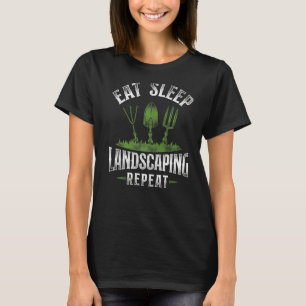 Landscaper Landscaping Landscape Architect Retro V T-Shirt
