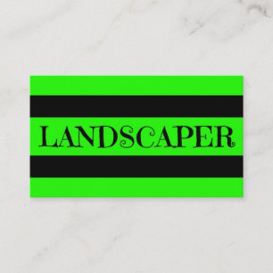 Landscaper Neon Green Business Card