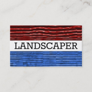 Landscaper Patriotic Business Card