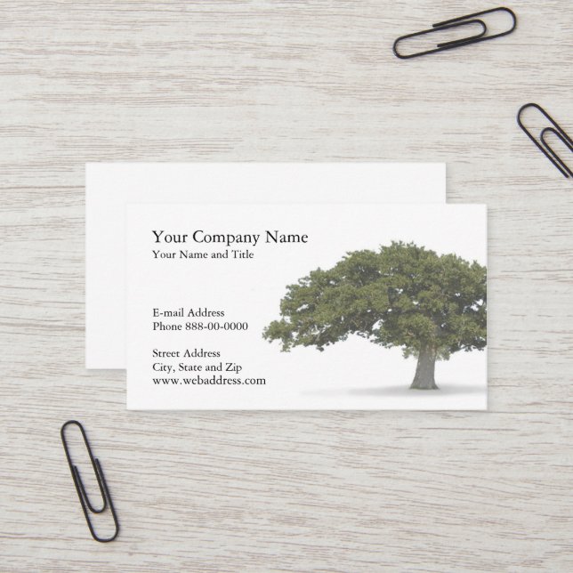 Landscaper Tree Trimmer Business Card (Front/Back In Situ)