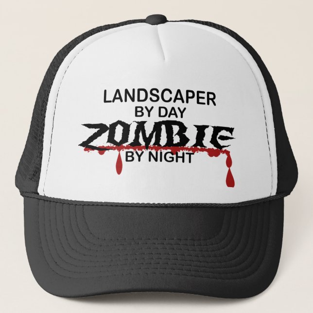 Landscaper Zombie Trucker Hat (Front)