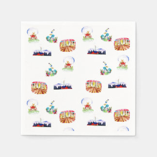 Landscapes pattern napkin