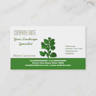 Landscaping and gardening business card