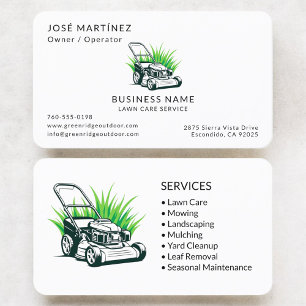 Landscaping and Lawn Maintenance Business Card