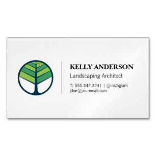 Landscaping Architect   Tree Trimming Service Magnetic Business Card
