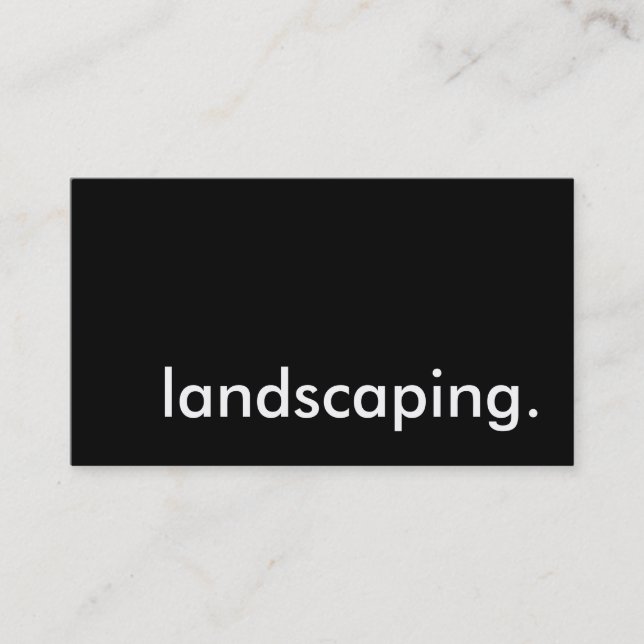 landscaping. business card (Front)