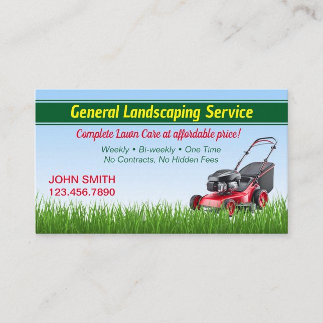 Landscaping Business Cards (Front)