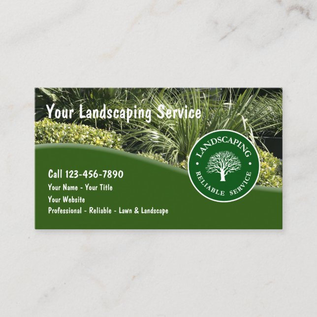 Landscaping Business Cards (Front)