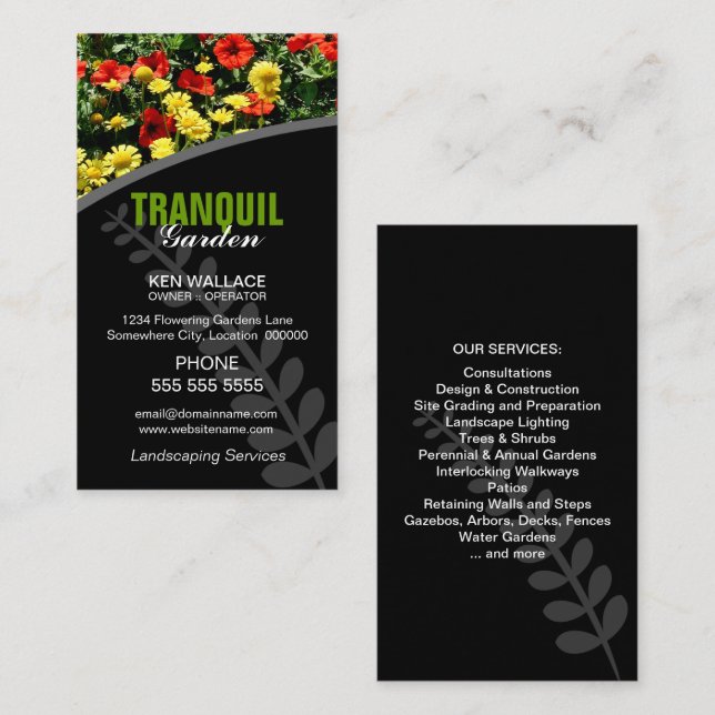 Landscaping Garden Business Card (Front/Back)