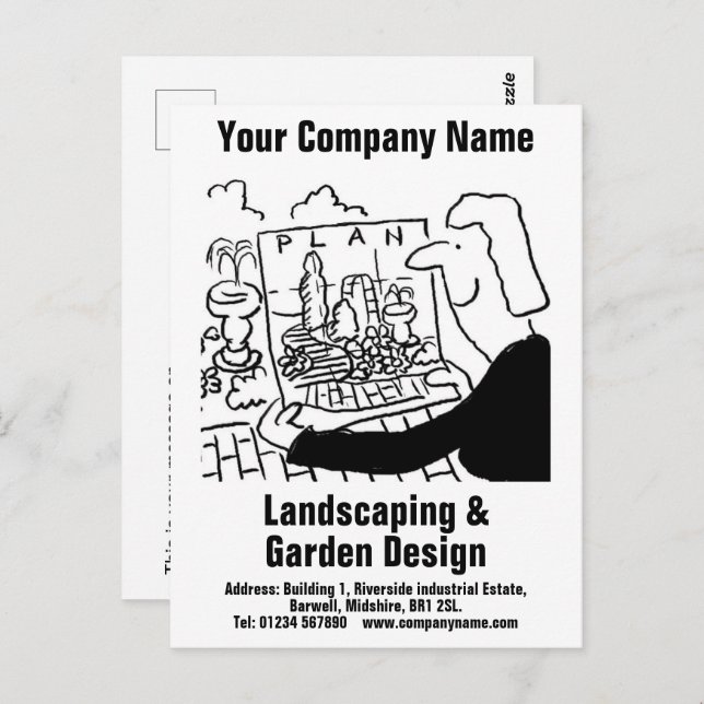 Landscaping & Garden Design Postcard (Front/Back)