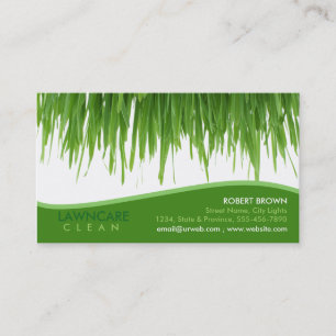 Landscaping Gardener Grass Clean Nature Business Card
