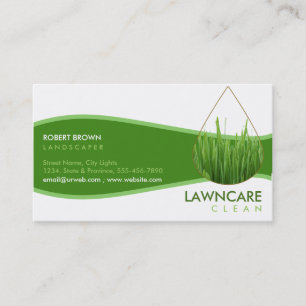Landscaping Gardener Grass Clean Nature Business Card