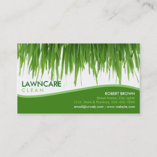 Landscaping Gardener Grass Clean Nature Business Card