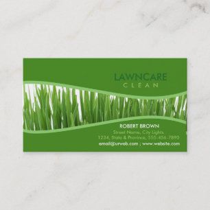 Landscaping Gardener Grass Clean Nature Business Card