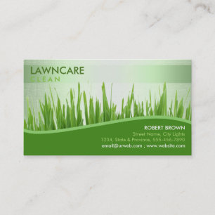 Landscaping Gardener Grass Lenin Clean Nature Business Card