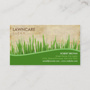 Landscaping Gardener Grass Sand Clean Nature Business Card