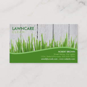 Landscaping Gardener Grass Wood Clean Nature Business Card