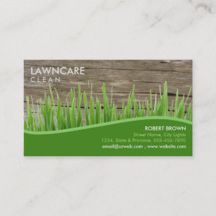 Landscaping Gardener Grass Wood Clean Nature Business Card