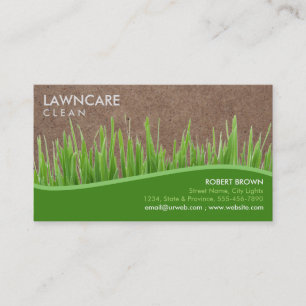 Landscaping Gardener Grass Wood Clean Nature Business Card