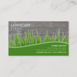 Landscaping Gardener Grass Wood Clean Nature Business Card