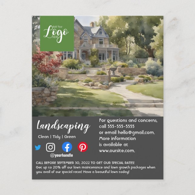 landscaping gardener tree surgeon arborist   flyer (Front)