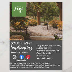 landscaping gardener tree surgeon arborist flyer