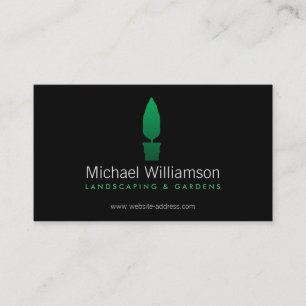Landscaping, Gardening Green Topiary Logo Business Card