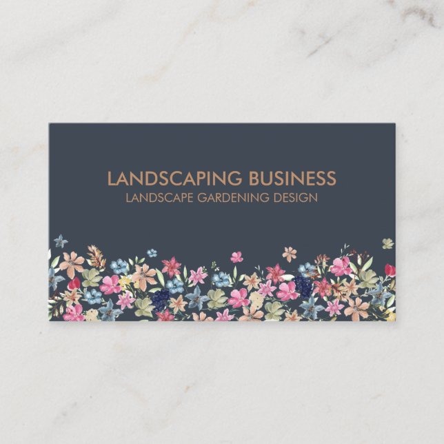 Landscaping Gardening Plant Care Business Card (Front)