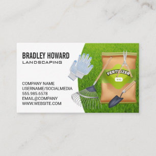 Landscaping   Gardening Tools   Lawn Care Business Card