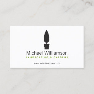 Landscaping, Gardening Topiary Logo Business Card