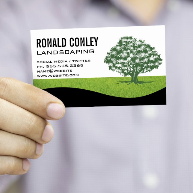 Landscaping Gardening | Tree Logo Business Card (Creator Uploaded)